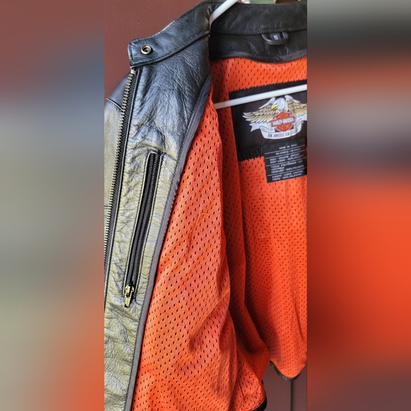 Vintage Womens SM Harley Davidson‎ leather jacket with Embroidery Biker Jacket - Picture 15 of 16